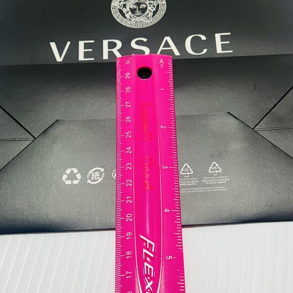 12”x9.5”x4.25” Versace Authentic Black Shopping Paper Bag Gift Tote Small - Picture 4 of 4